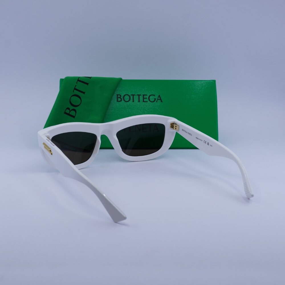Bottega Veneta BV1326S 004 Rectangle Sunglasses - Ivory/Brown - Picture 4 of 10